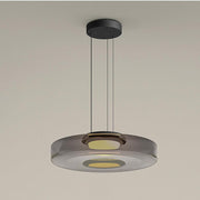 Strato Mouth-Blown Glass Disc Pendant Light for Dining & Living Room