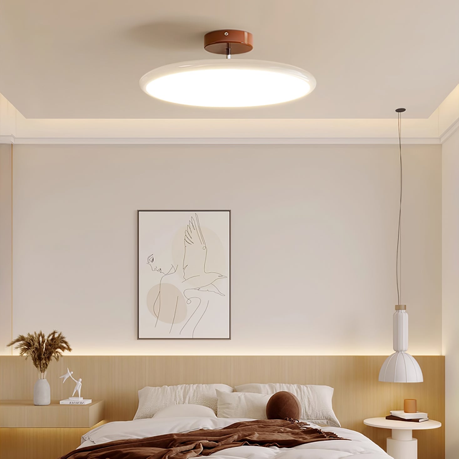 Pivot Adjustable Swing Arm Acrylic Ceiling Light for Sloped Ceilings