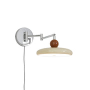 Elin Round Disc Plug-In Wall Sconce – Modern LED Wall Lamp for Bedroom