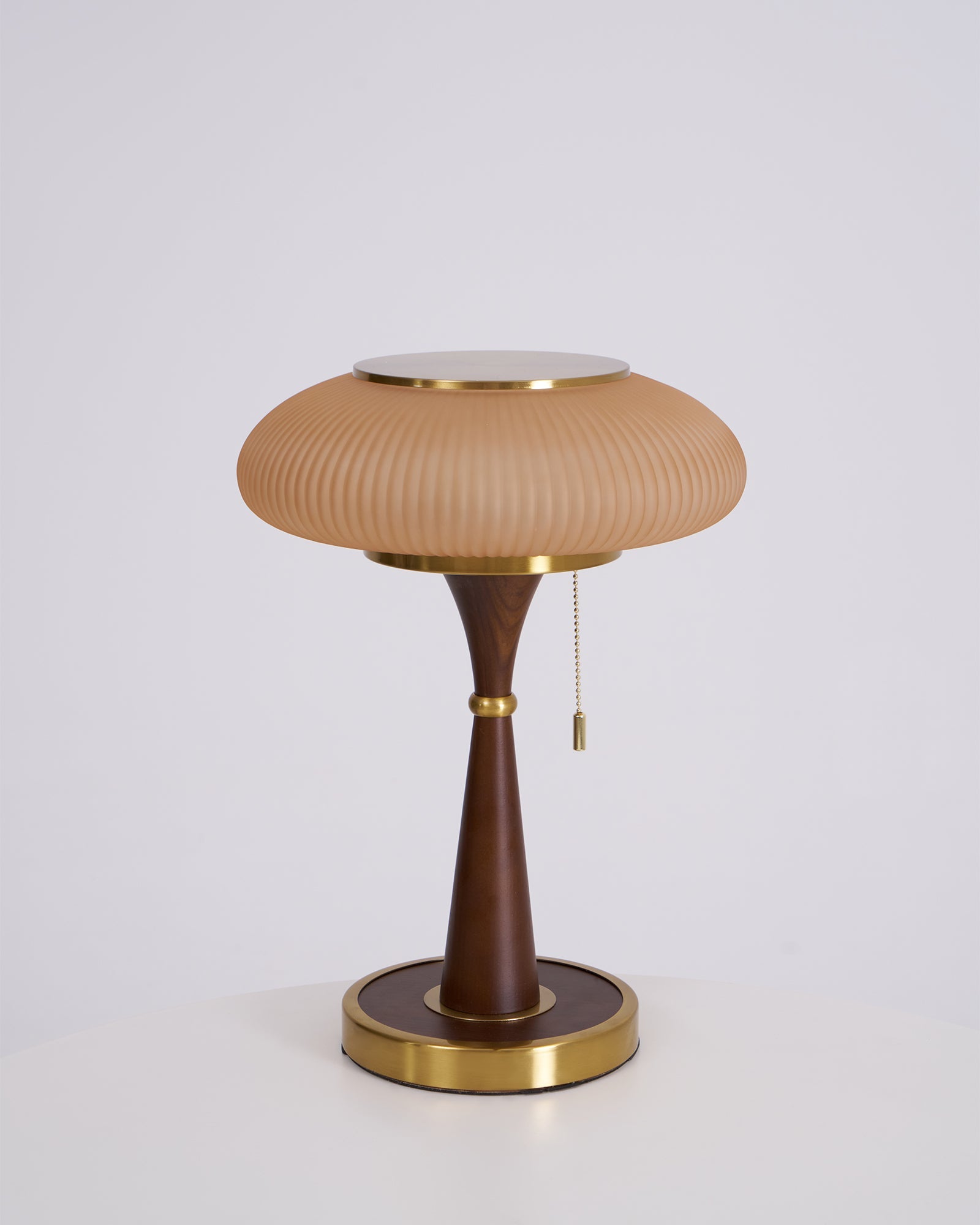 Haru Amber Glass Mushroom Table Lamp for Bedside Desk and Reading Nook
