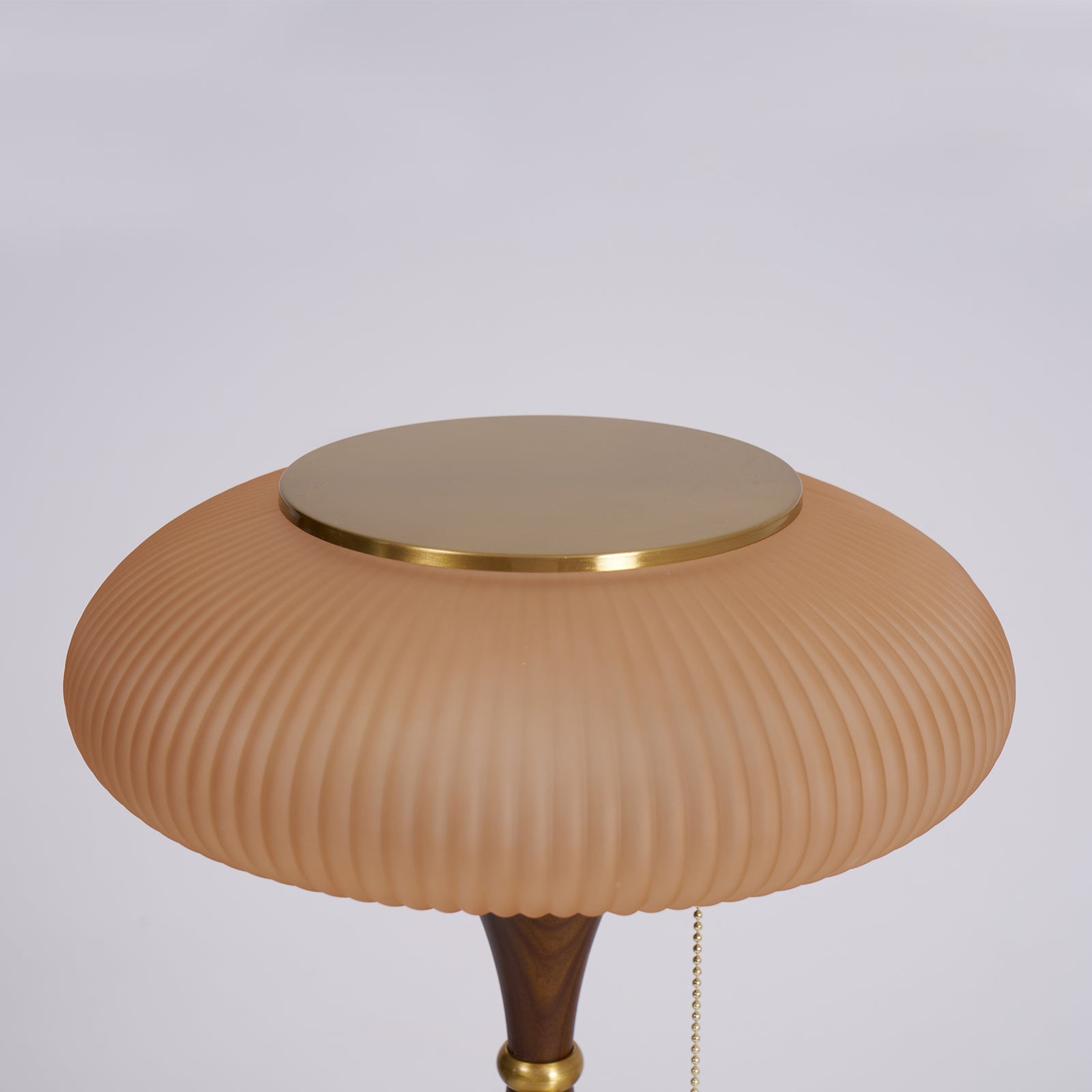 Haru Amber Glass Mushroom Table Lamp for Bedside Desk and Reading Nook