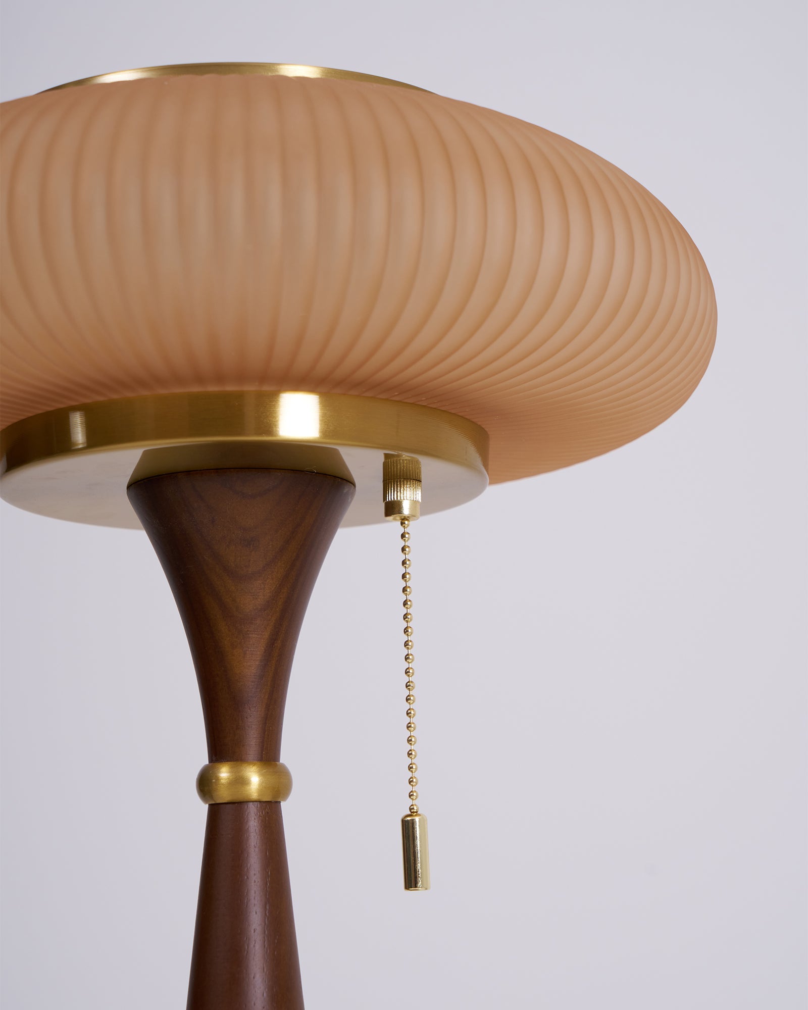 Haru Amber Glass Mushroom Table Lamp for Bedside Desk and Reading Nook
