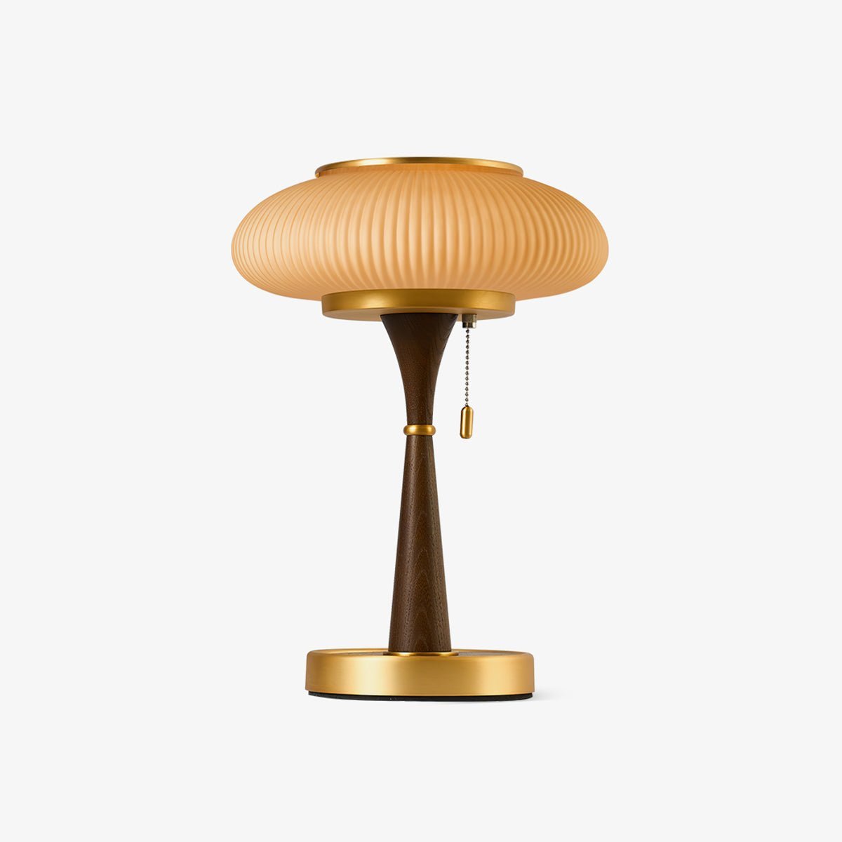 Haru Amber Glass Mushroom Table Lamp for Bedside Desk and Reading Nook