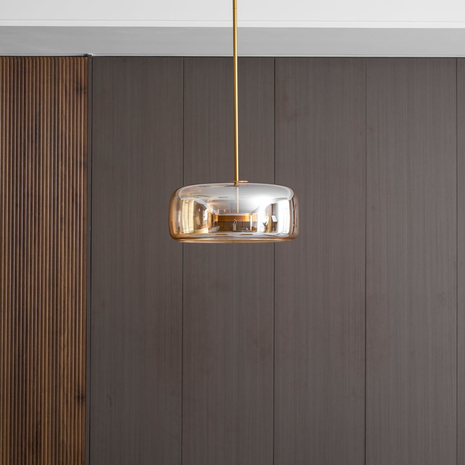 Fumo Hand-Blown Smoked Glass Pendant for Kitchen Island & Dining Room