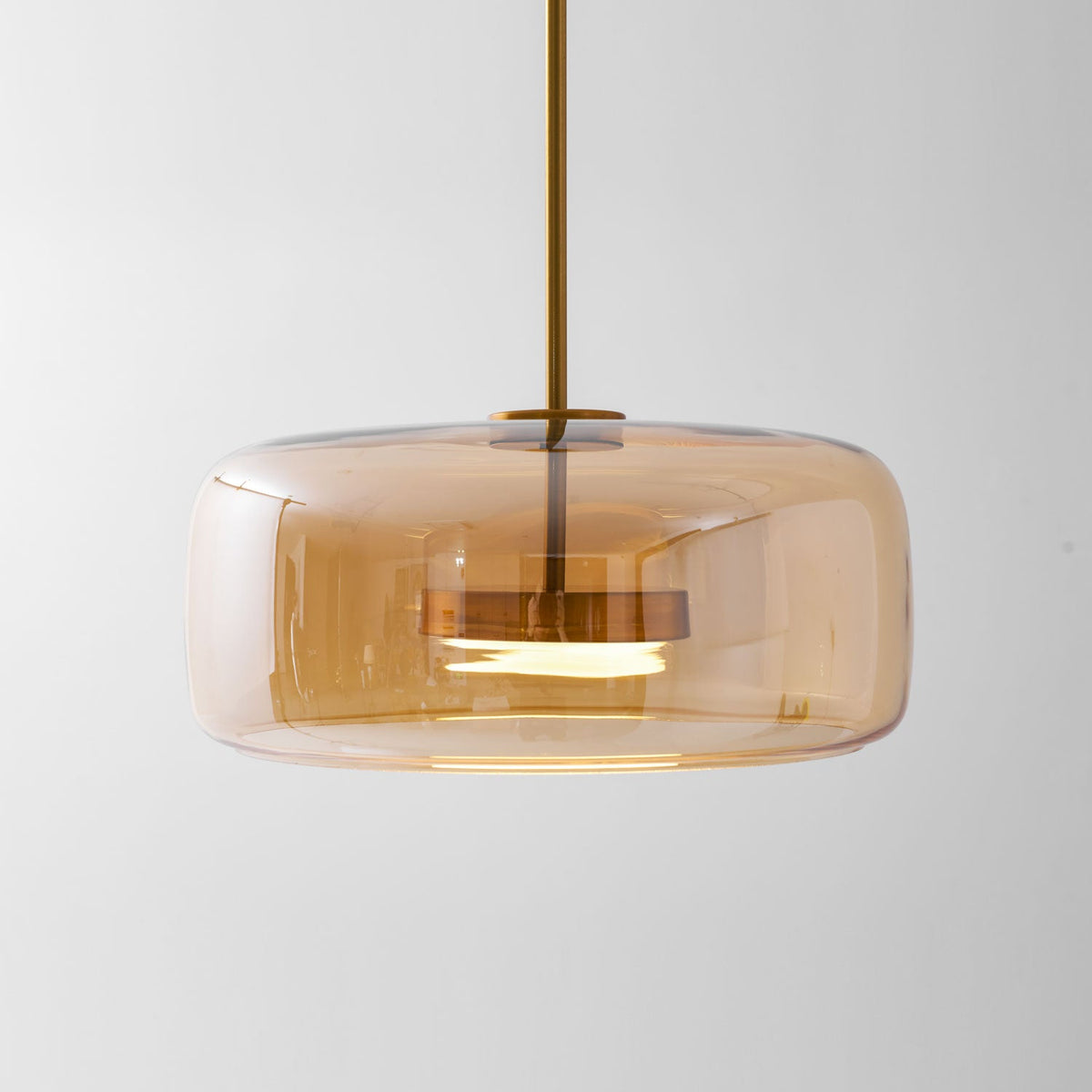 Fumo Hand-Blown Smoked Glass Pendant for Kitchen Island & Dining Room