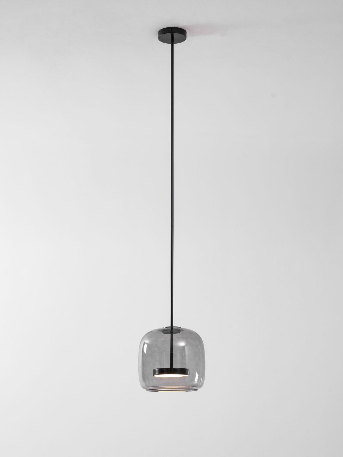 Fumo Hand-Blown Smoked Glass Pendant for Kitchen Island & Dining Room