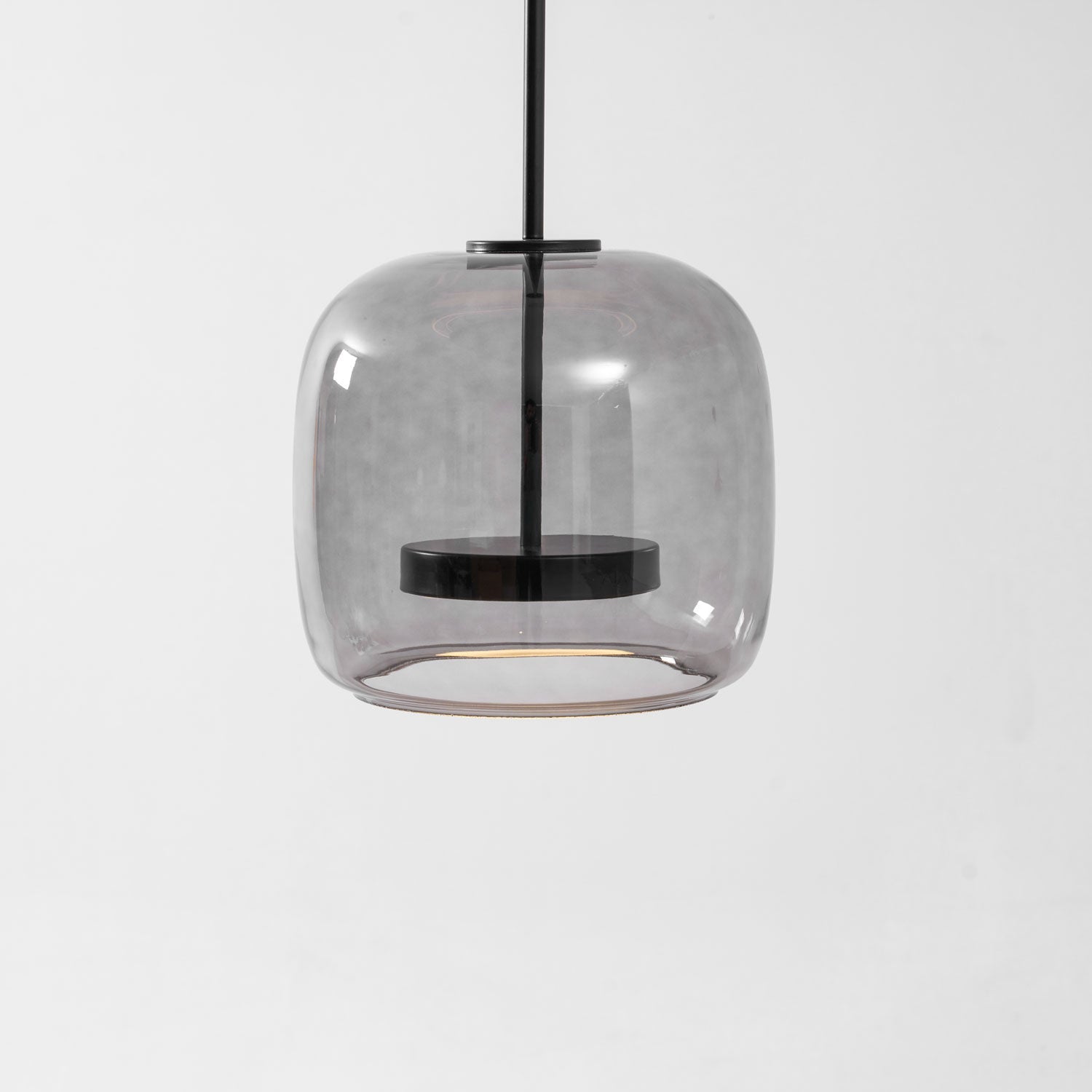 Fumo Hand-Blown Smoked Glass Pendant for Kitchen Island & Dining Room