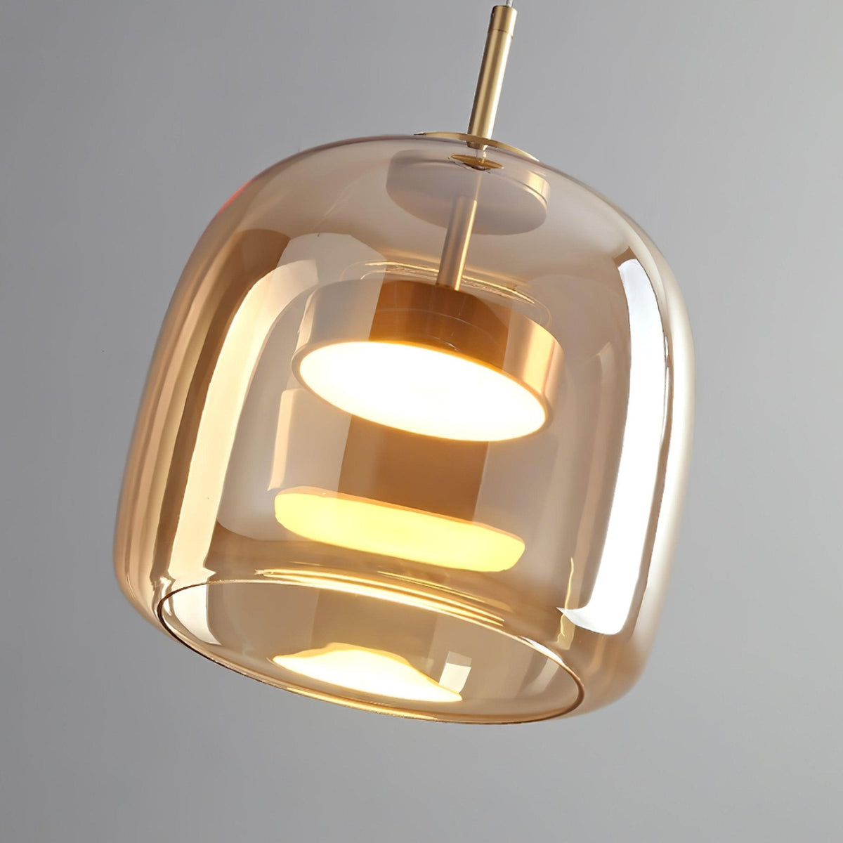 Fumo Hand-Blown Smoked Glass Pendant for Kitchen Island & Dining Room
