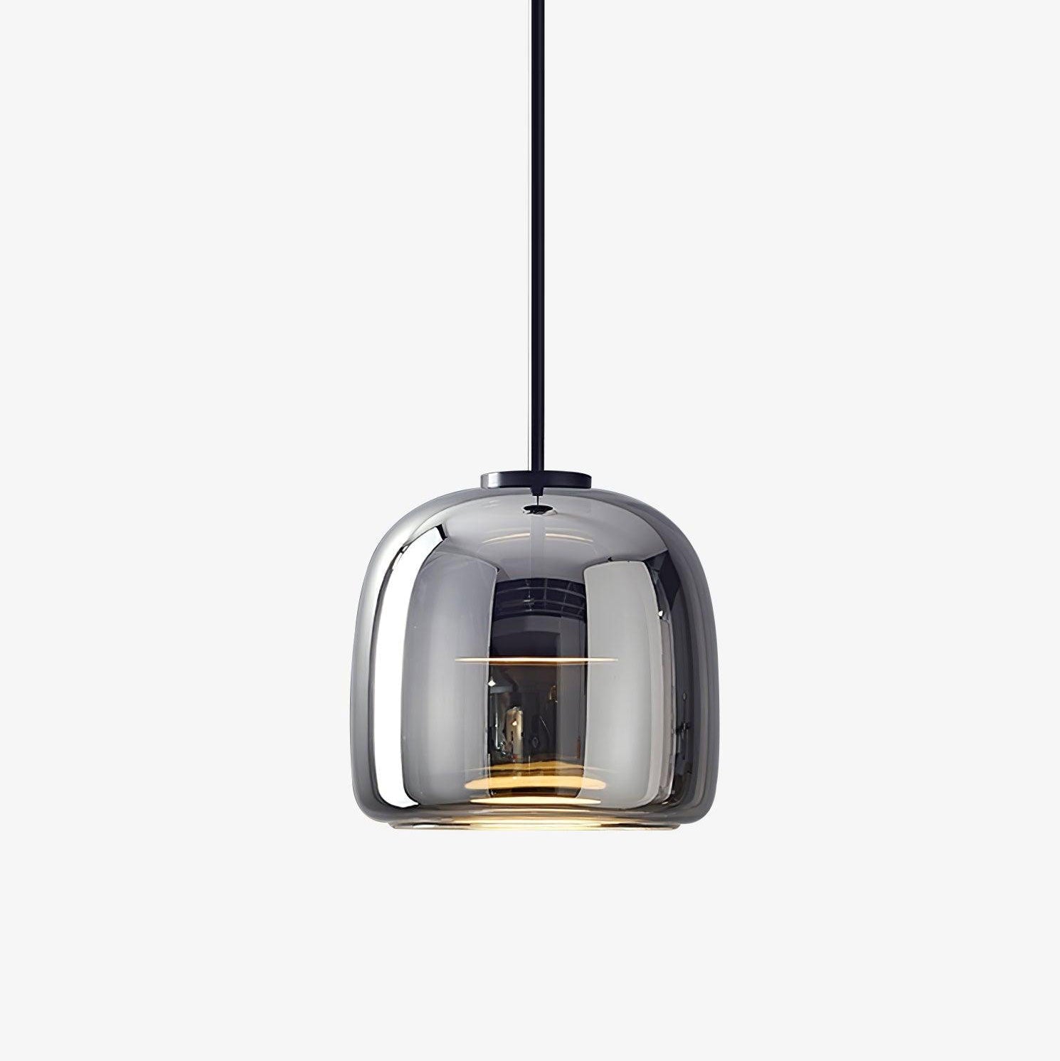 Fumo Hand-Blown Smoked Glass Pendant for Kitchen Island & Dining Room