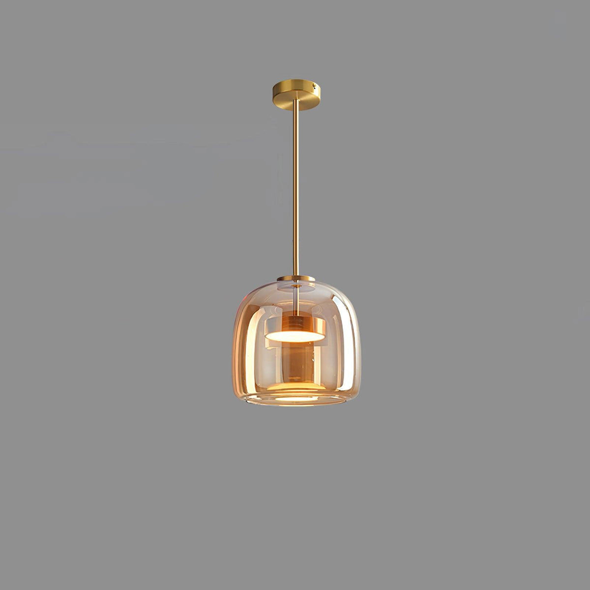 Fumo Hand-Blown Smoked Glass Pendant for Kitchen Island & Dining Room