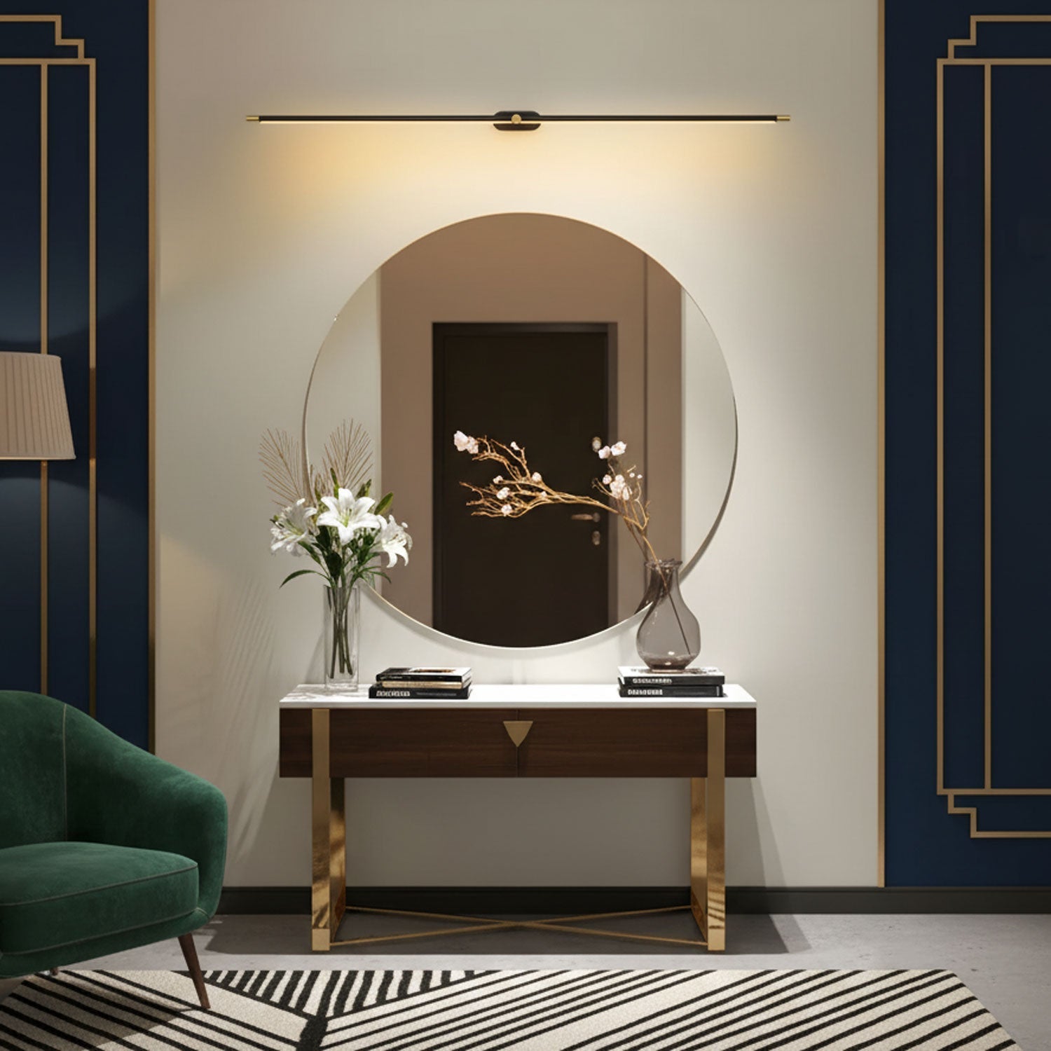Linea Dimmable Aluminum Minimalist Wall Sconce for Bathroom & Hallway