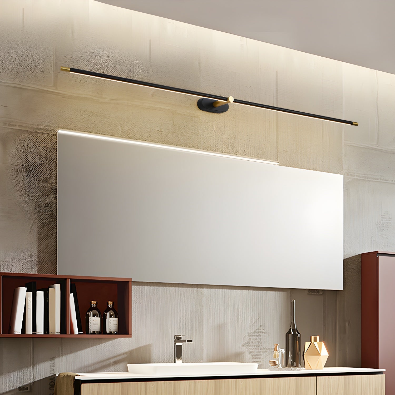 Linea Dimmable Aluminum Minimalist Wall Sconce for Bathroom & Hallway