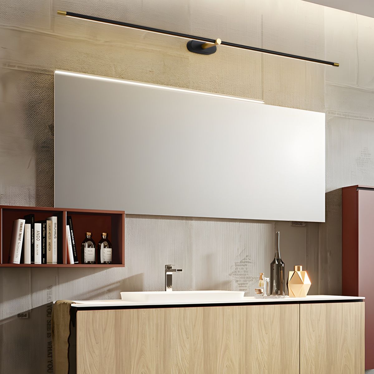 Linea Dimmable Aluminum Minimalist Wall Sconce for Bathroom & Hallway