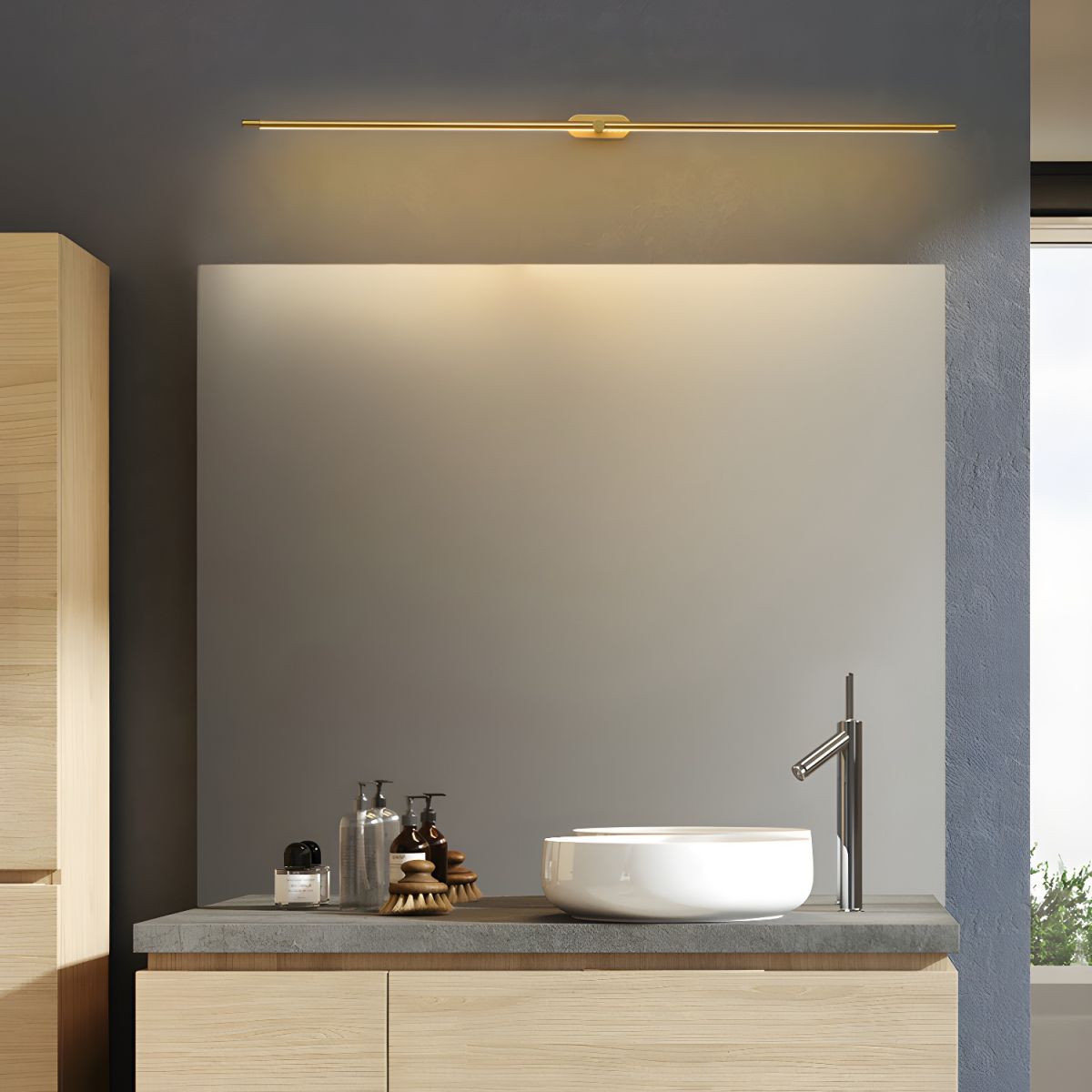 Linea Dimmable Aluminum Minimalist Wall Sconce for Bathroom & Hallway
