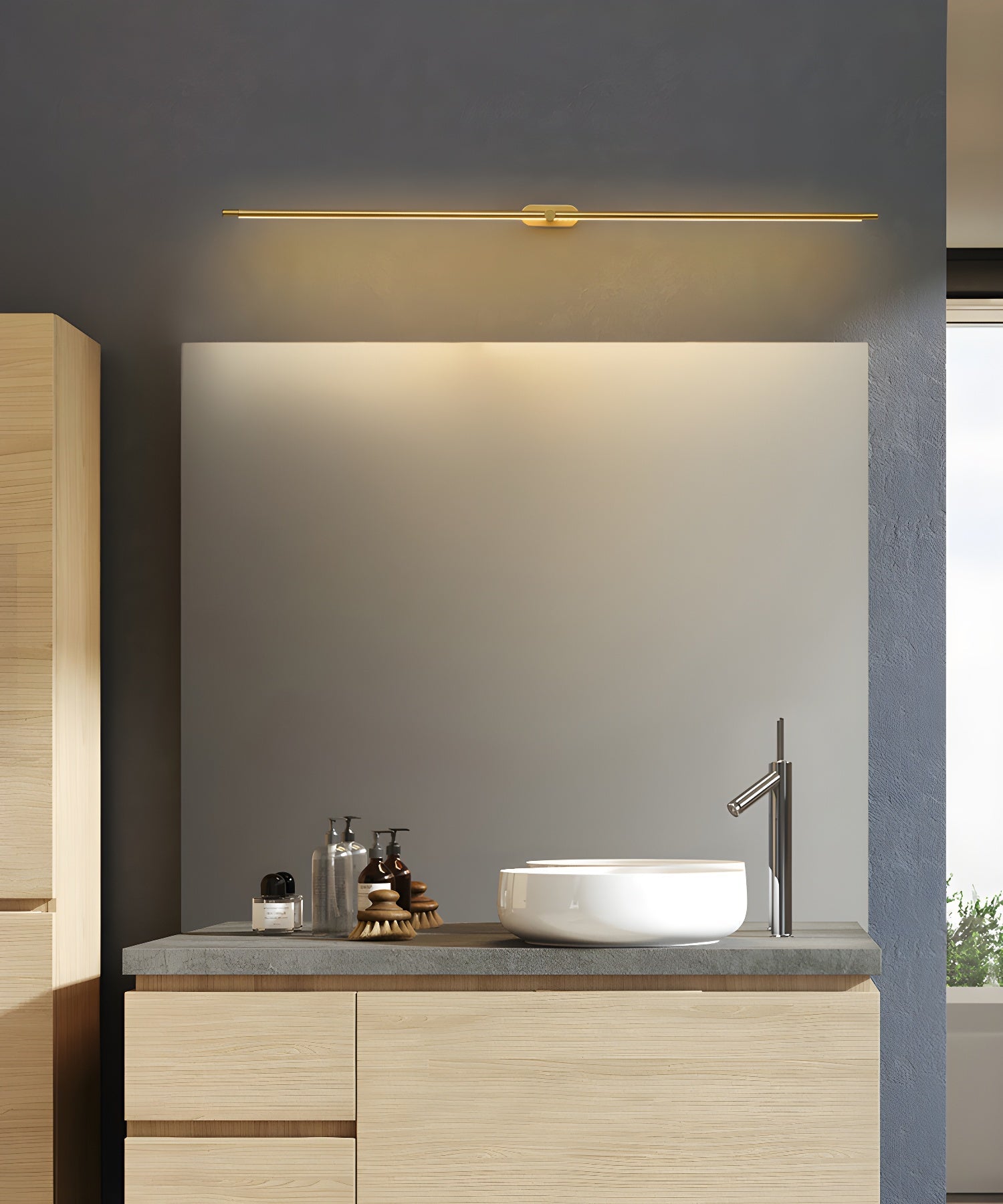 Linea Dimmable Aluminum Minimalist Wall Sconce for Bathroom & Hallway