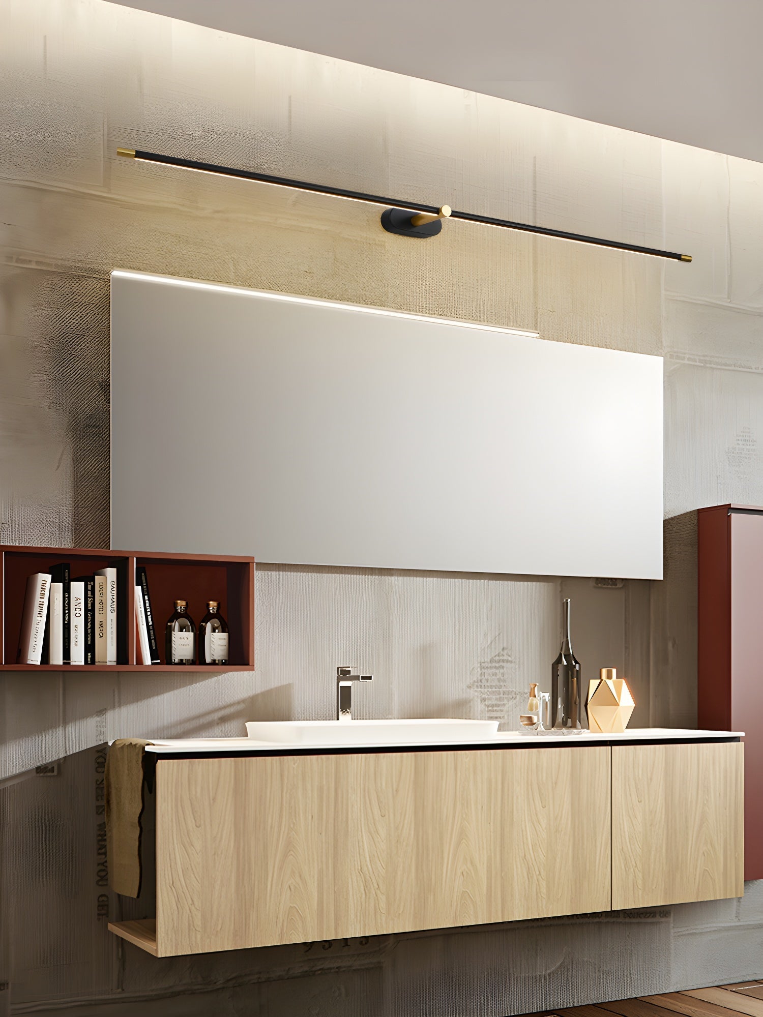 Linea Dimmable Aluminum Minimalist Wall Sconce for Bathroom & Hallway