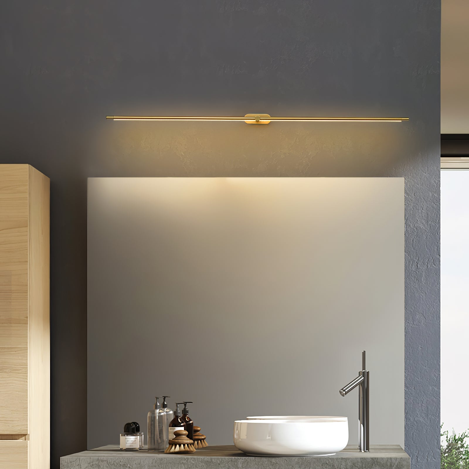 Linea Dimmable Aluminum Minimalist Wall Sconce for Bathroom & Hallway