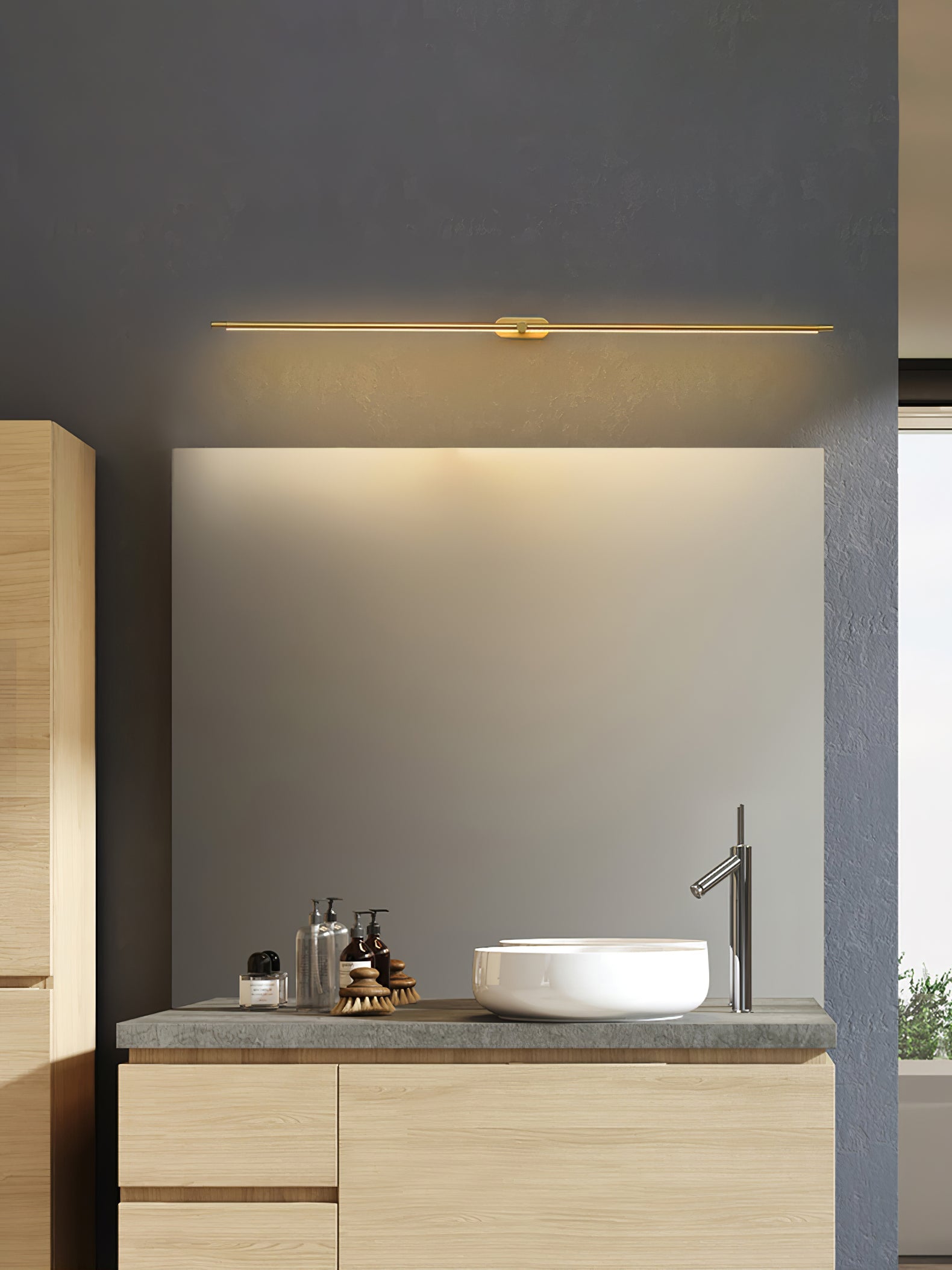 Linea Dimmable Aluminum Minimalist Wall Sconce for Bathroom & Hallway