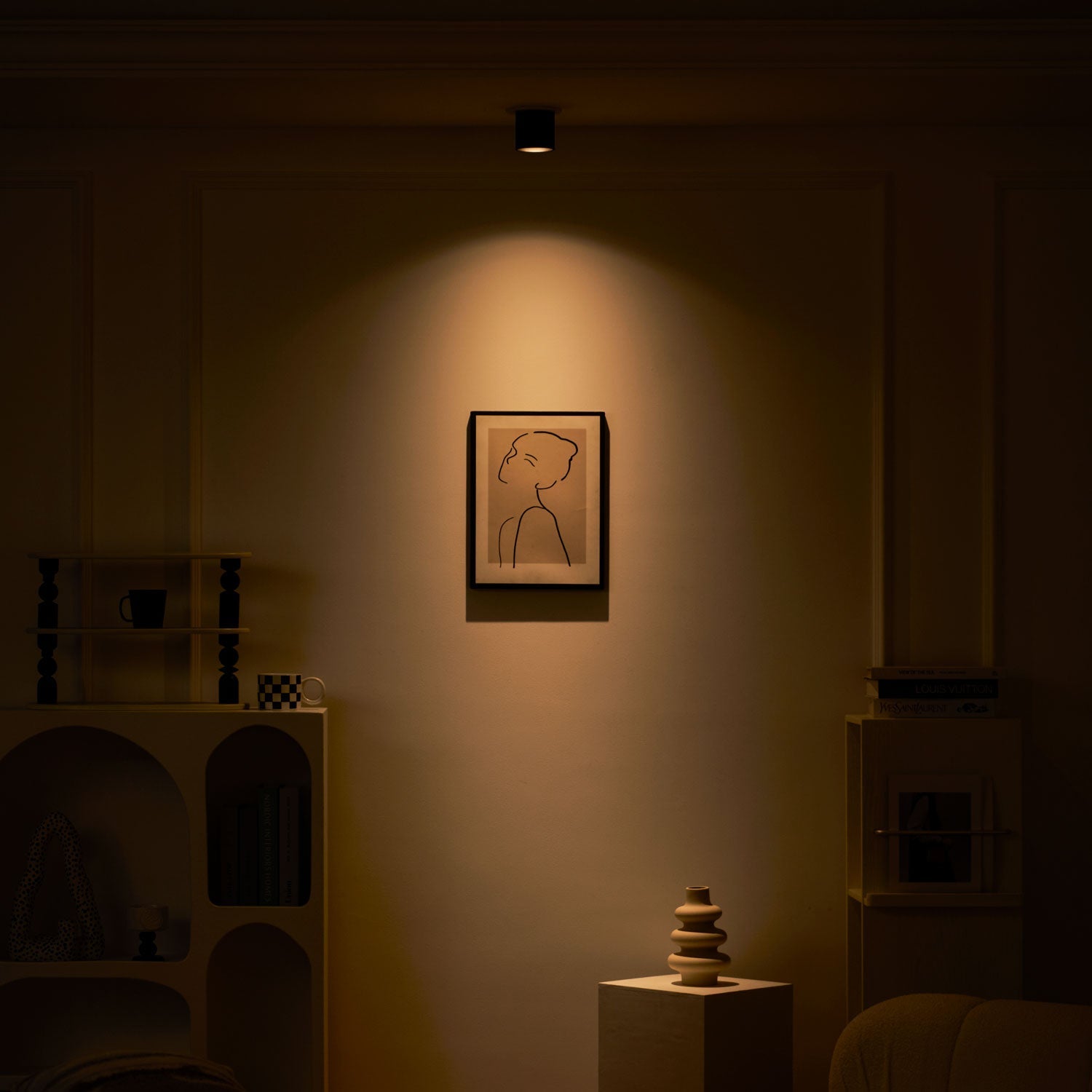 Kade Dimmable Aluminum Flush Mount Ceiling and Wall Light for Hallway