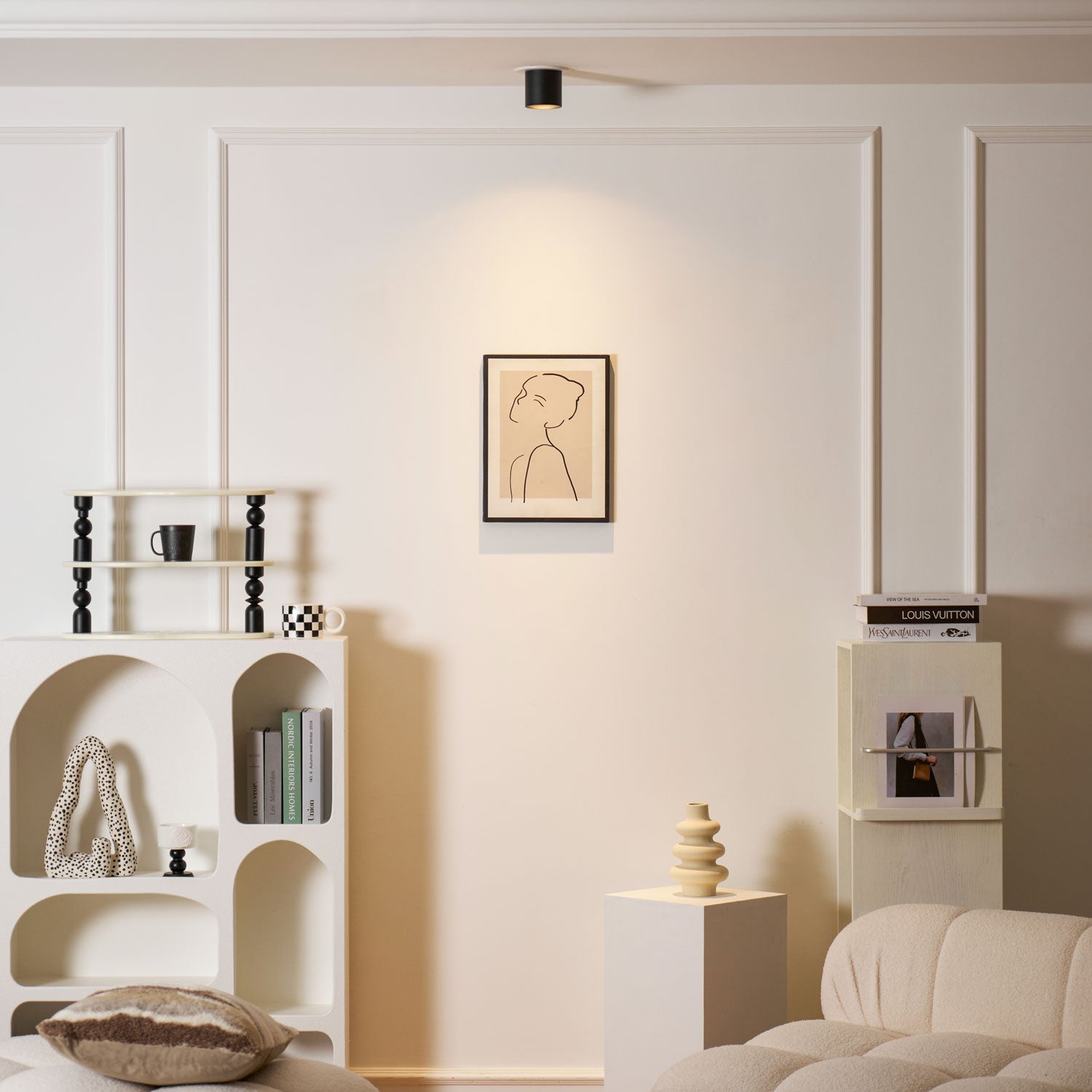 Kade Dimmable Aluminum Flush Mount Ceiling and Wall Light for Hallway