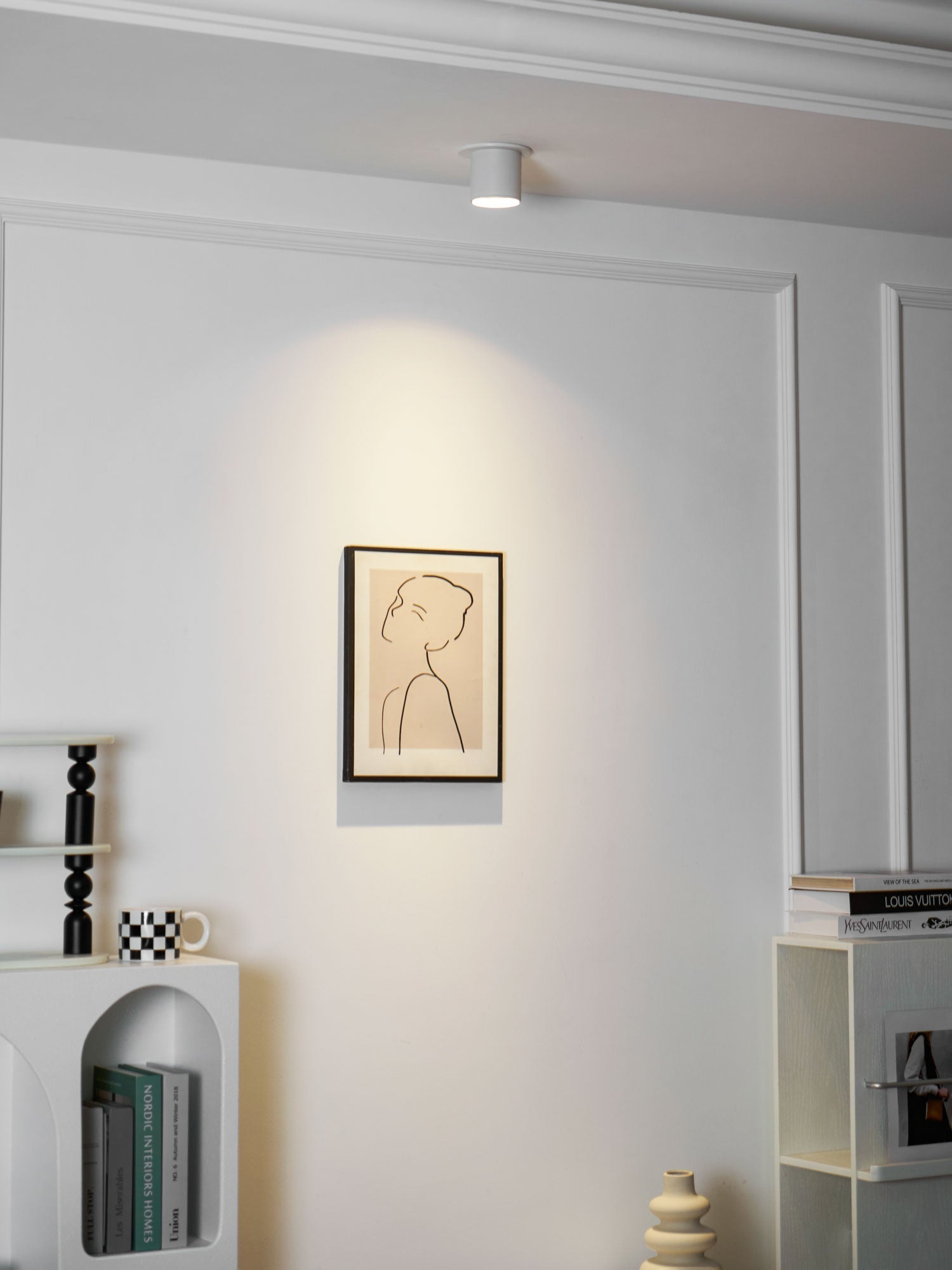 Kade Dimmable Aluminum Flush Mount Ceiling and Wall Light for Hallway