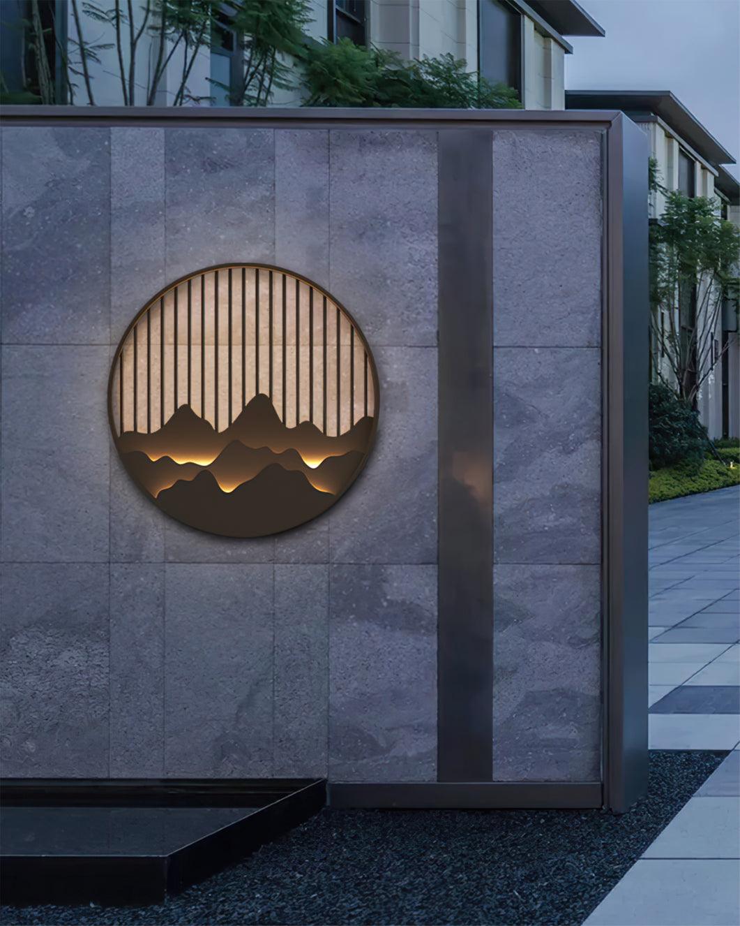 Altura IP65 Waterproof Mountain Silhouette Outdoor Wall Lamp for Villa