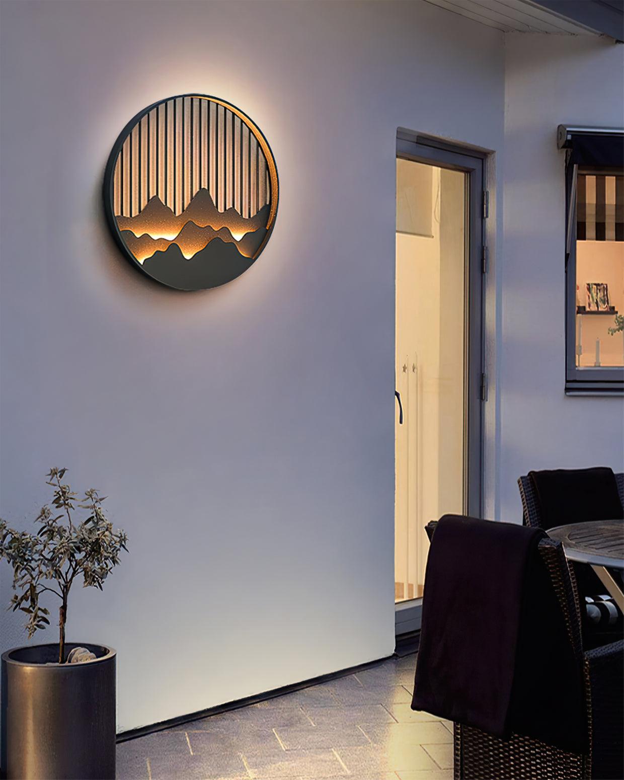 Altura IP65 Waterproof Mountain Silhouette Outdoor Wall Lamp for Villa