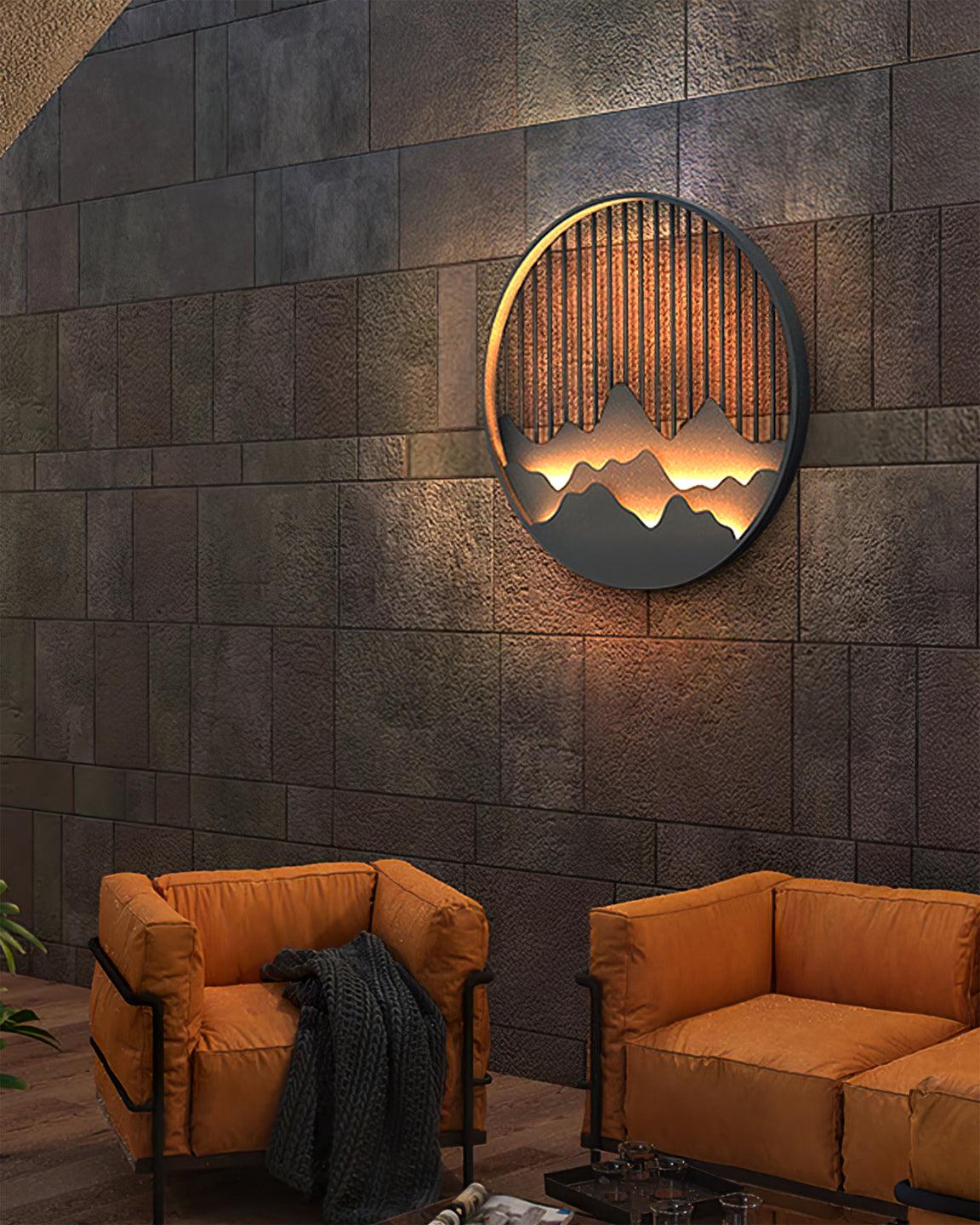 Altura IP65 Waterproof Mountain Silhouette Outdoor Wall Lamp for Villa