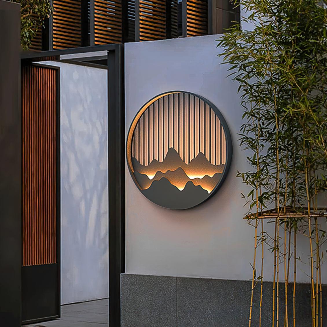 Altura IP65 Waterproof Mountain Silhouette Outdoor Wall Lamp for Villa