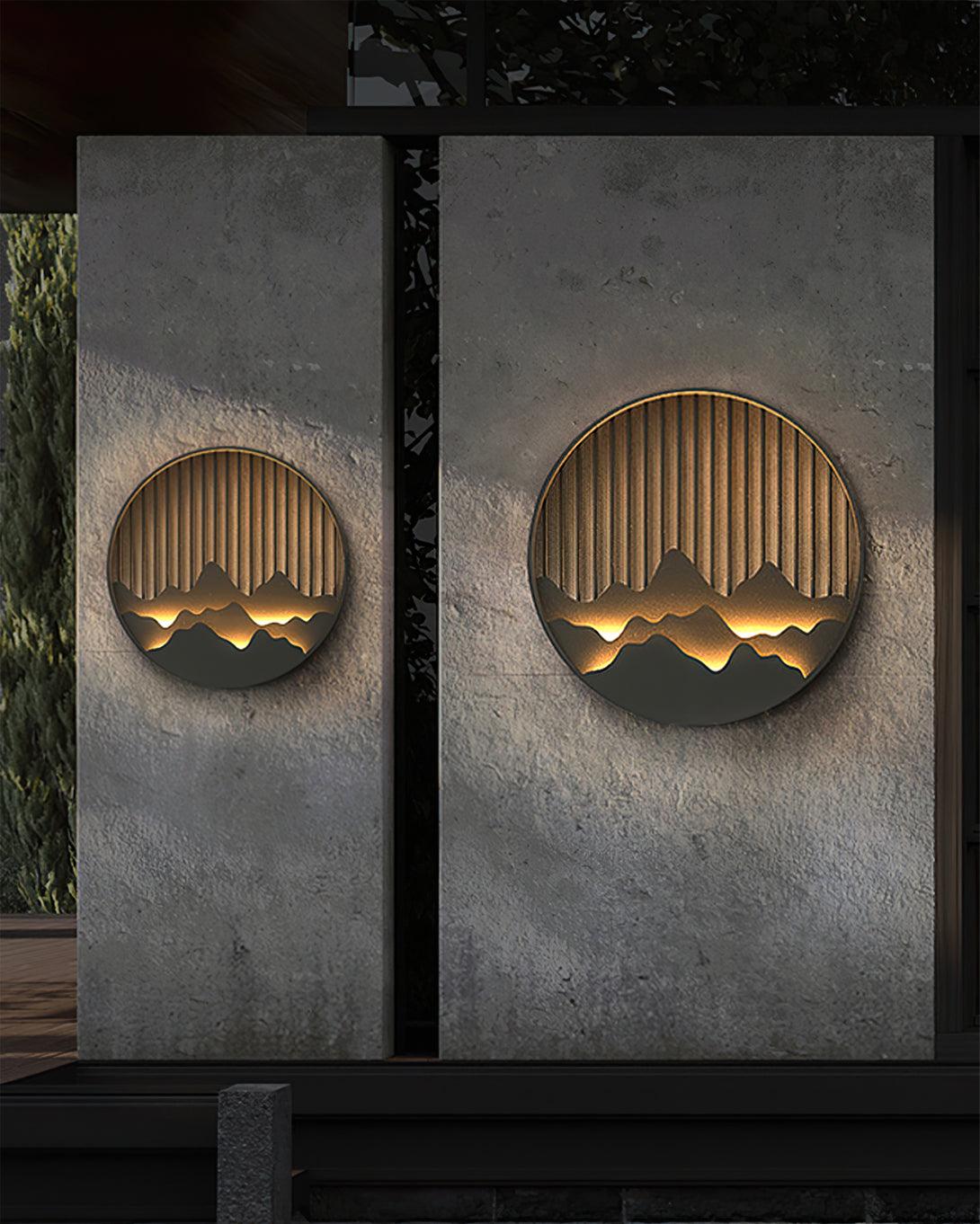 Altura IP65 Waterproof Mountain Silhouette Outdoor Wall Lamp for Villa