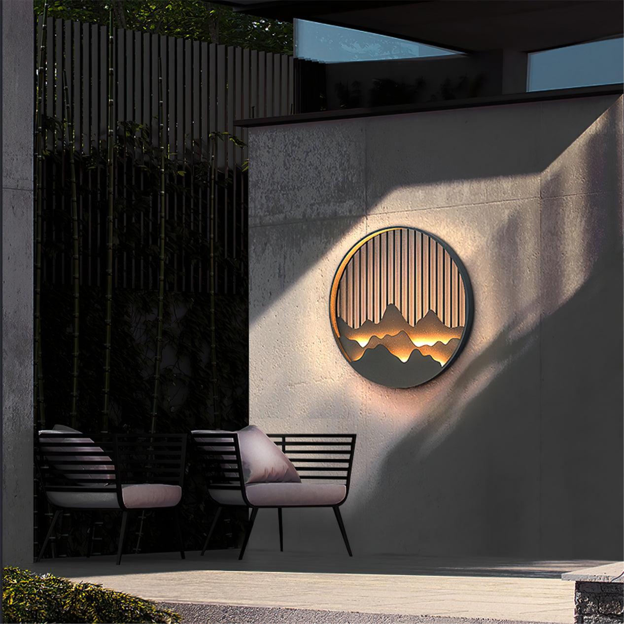 Altura IP65 Waterproof Mountain Silhouette Outdoor Wall Lamp for Villa
