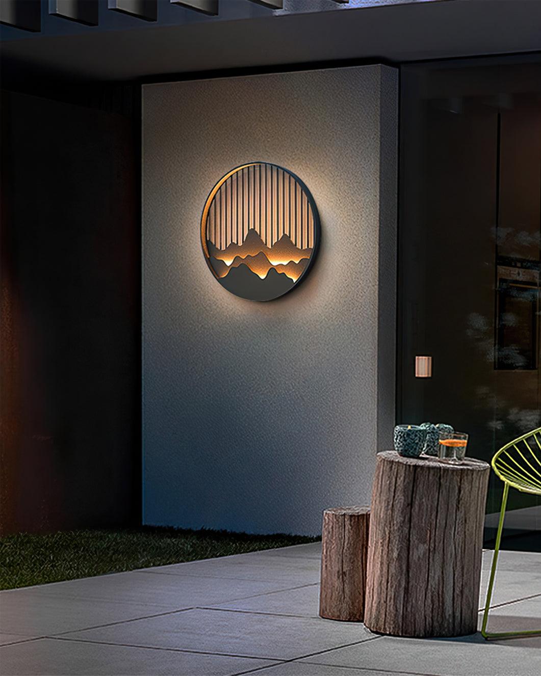 Altura IP65 Waterproof Mountain Silhouette Outdoor Wall Lamp for Villa