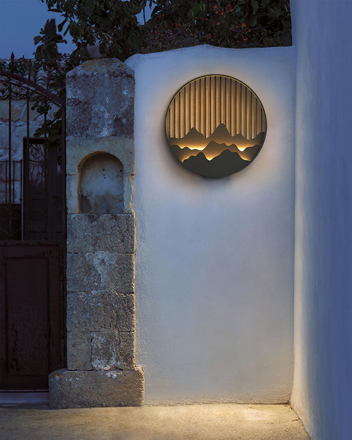 Altura IP65 Waterproof Mountain Silhouette Outdoor Wall Lamp for Villa