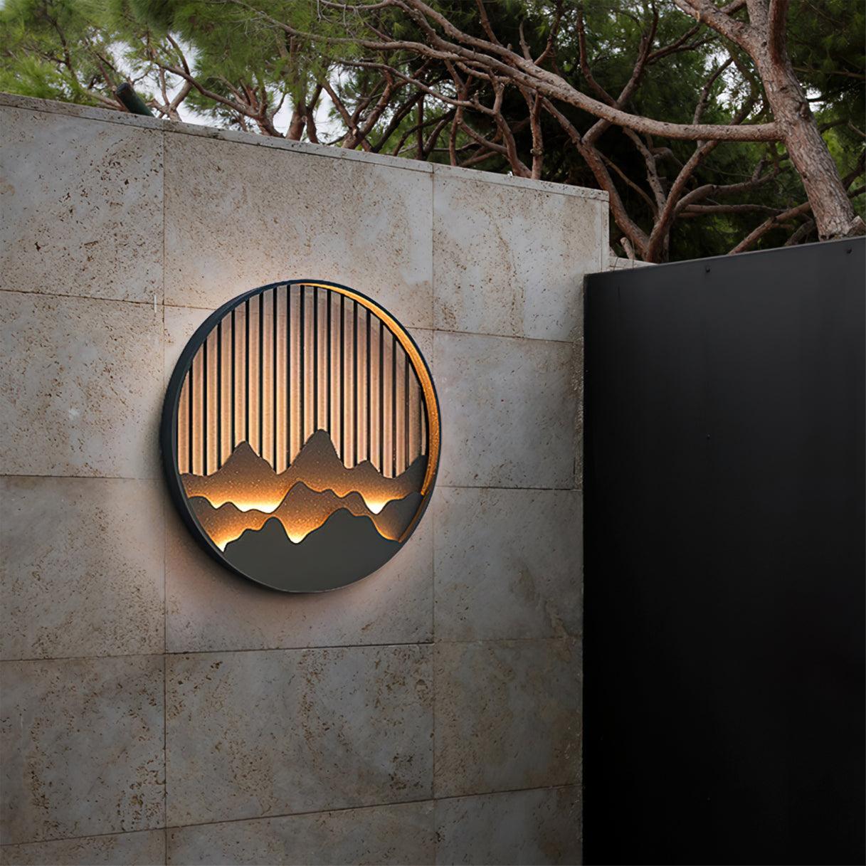 Altura IP65 Waterproof Mountain Silhouette Outdoor Wall Lamp for Villa