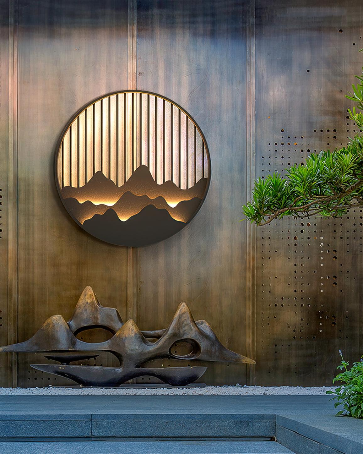 Altura IP65 Waterproof Mountain Silhouette Outdoor Wall Lamp for Villa