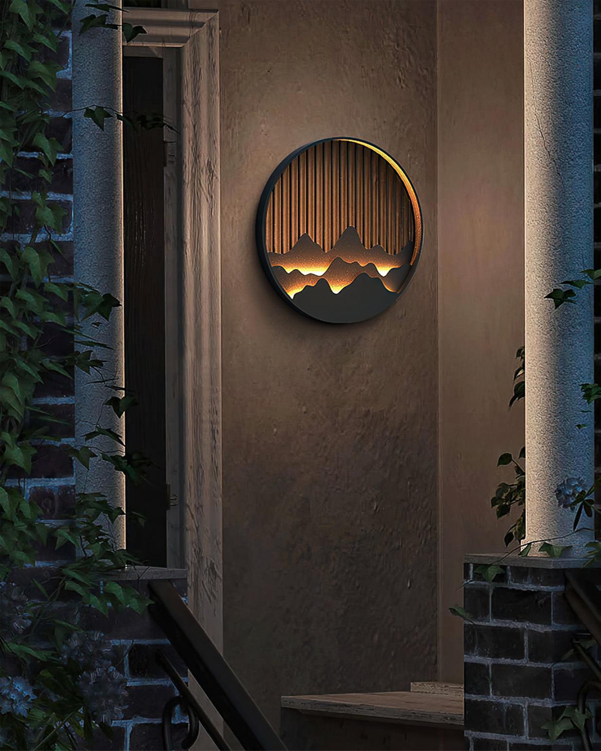 Altura IP65 Waterproof Mountain Silhouette Outdoor Wall Lamp for Villa
