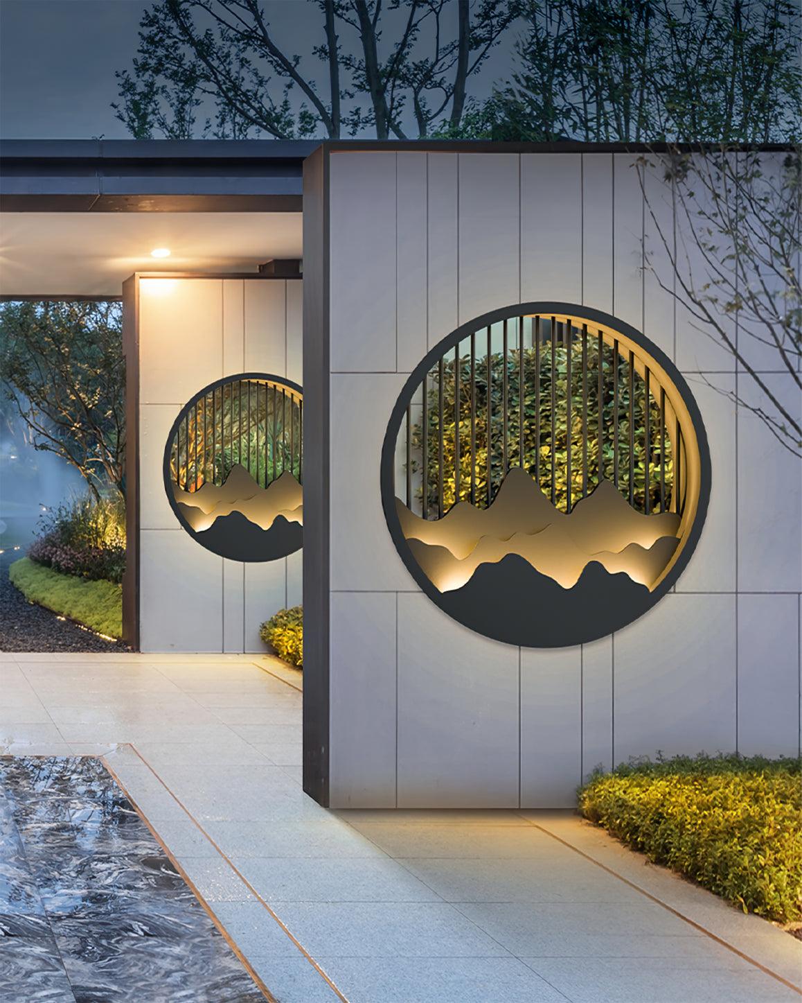 Altura IP65 Waterproof Mountain Silhouette Outdoor Wall Lamp for Villa