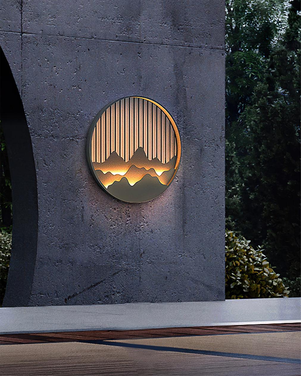 Altura IP65 Waterproof Mountain Silhouette Outdoor Wall Lamp for Villa