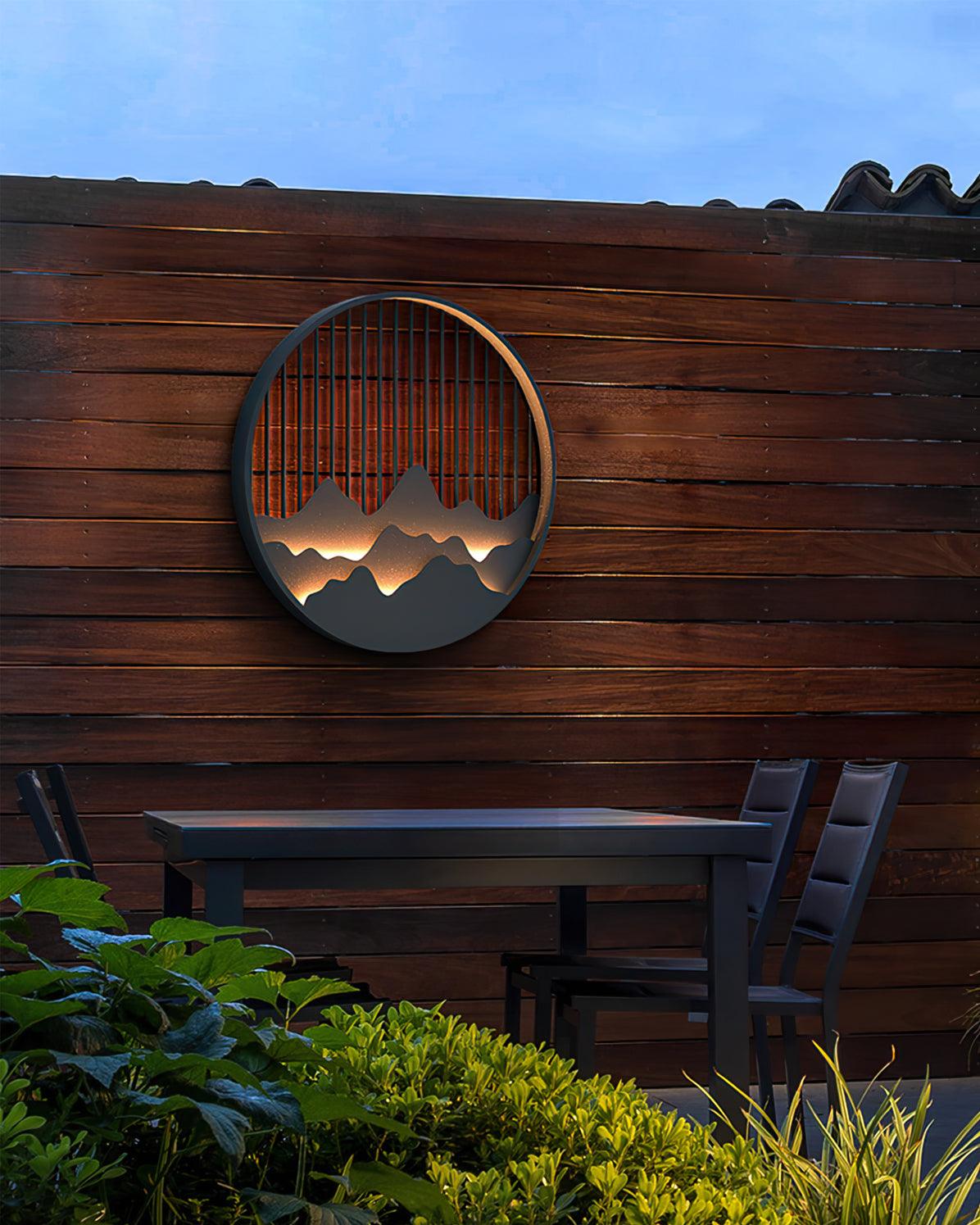 Altura IP65 Waterproof Mountain Silhouette Outdoor Wall Lamp for Villa