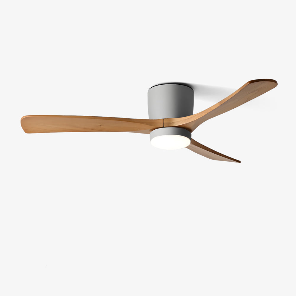 Kaze Solid Wood Quiet DC Ceiling Fan Light for Bedroom & Living Room
