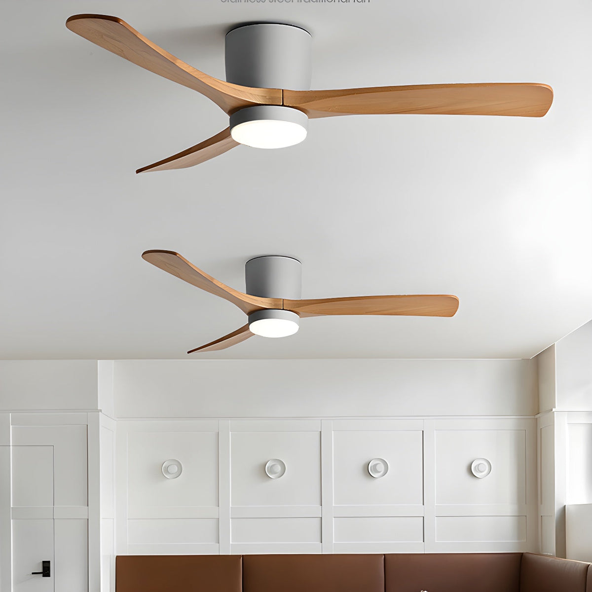 Kaze Solid Wood Quiet DC Ceiling Fan Light for Bedroom & Living Room