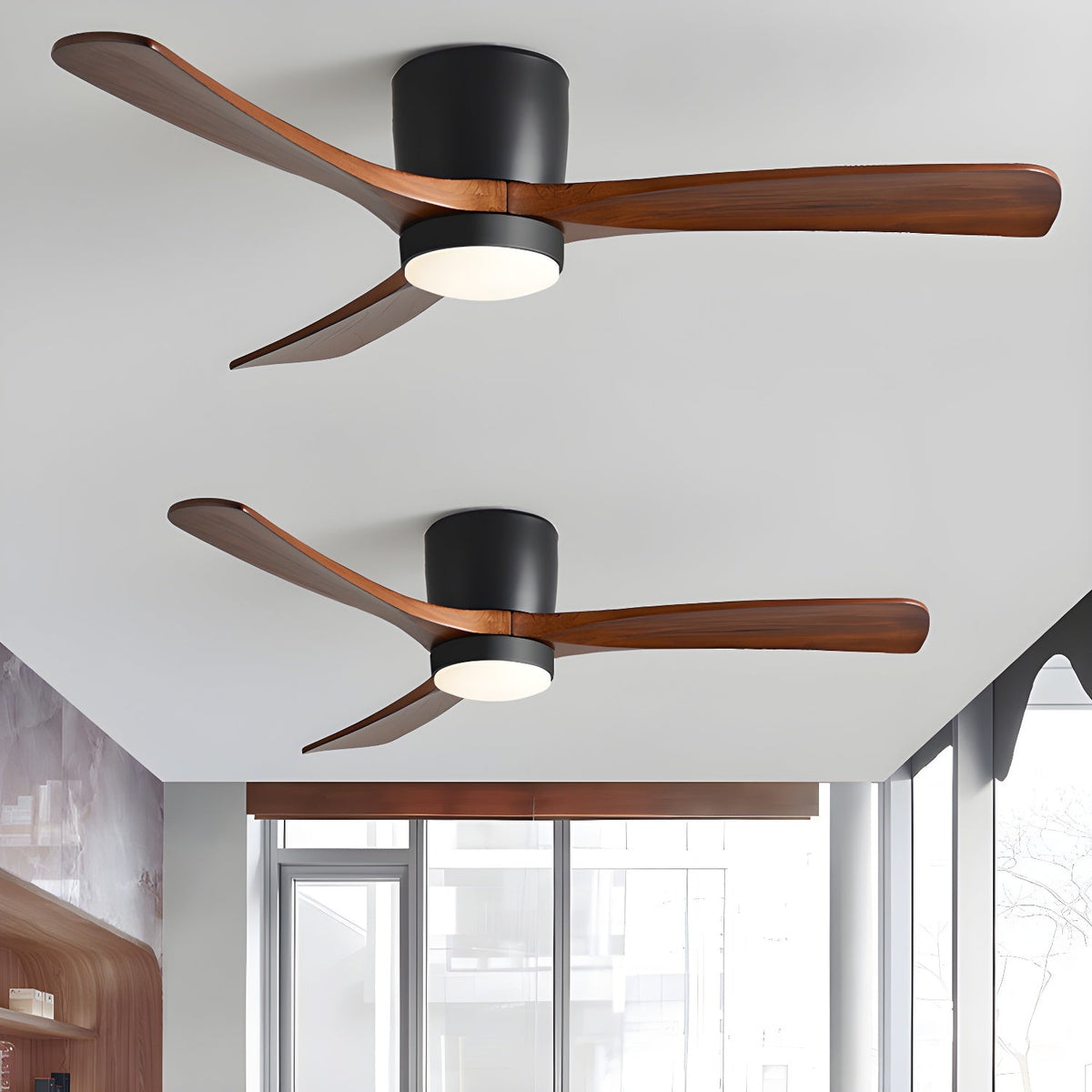 Kaze Solid Wood Quiet DC Ceiling Fan Light for Bedroom & Living Room