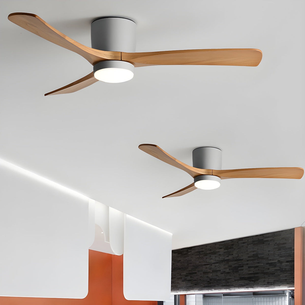Kaze Solid Wood Quiet DC Ceiling Fan Light for Bedroom & Living Room