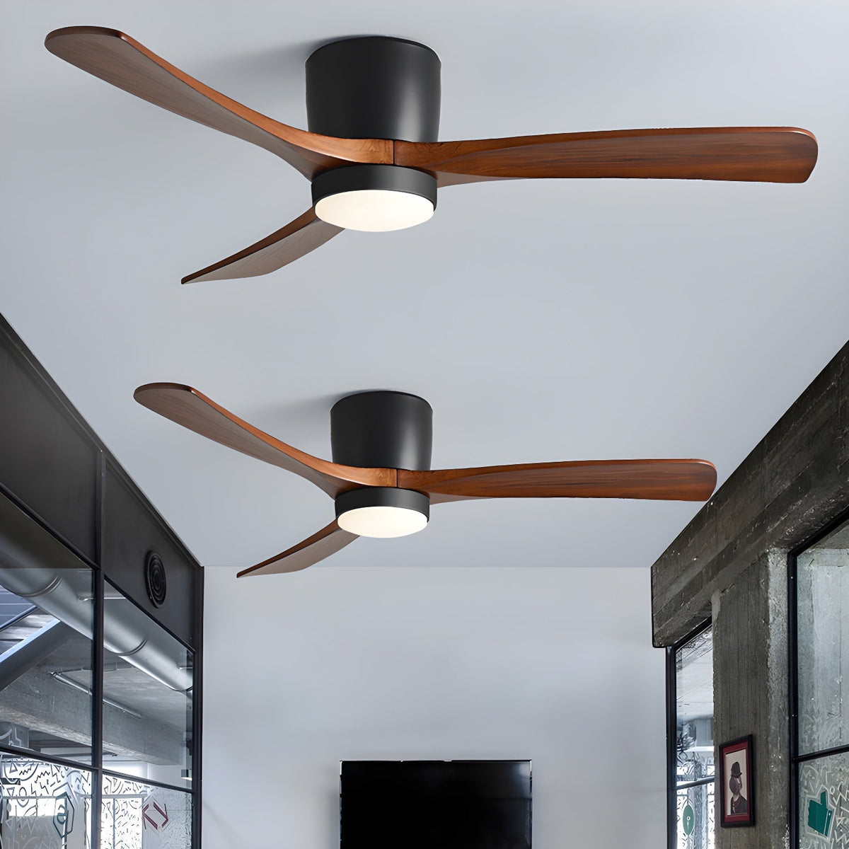 Kaze Solid Wood Quiet DC Ceiling Fan Light for Bedroom & Living Room