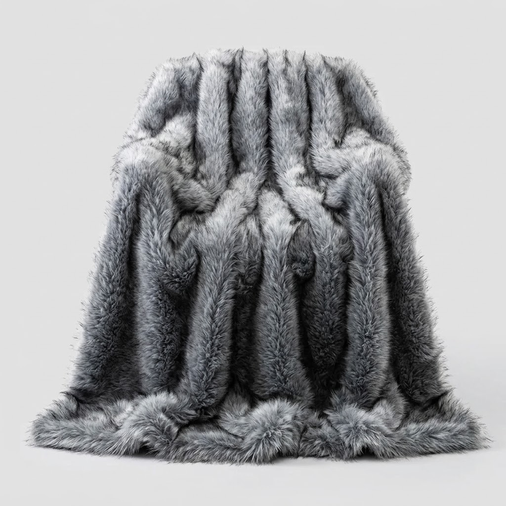 Morbido Plush Faux Fur Throw Blanket for Living Room & Bedroom