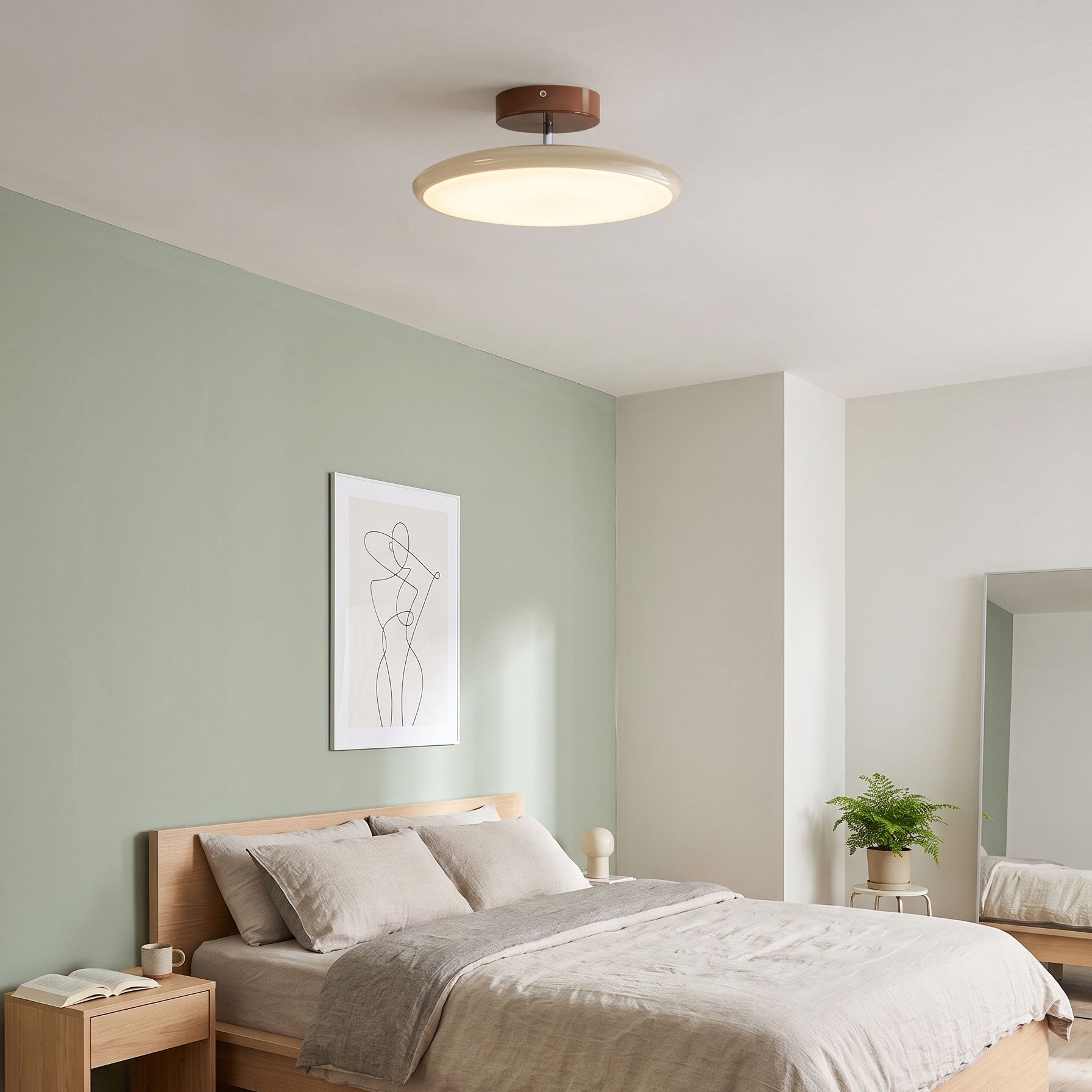Pivot Adjustable Swing Arm Acrylic Ceiling Light for Sloped Ceilings