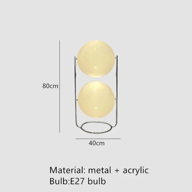 Sfera Chrome Acrylic Ball Floor Lamp for Living Room & Bedroom