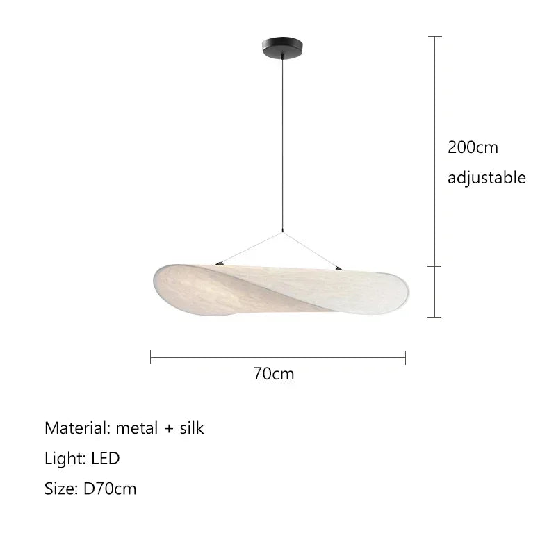 Seta Draped Silk Pendant Chandelier for Living & Dining Room