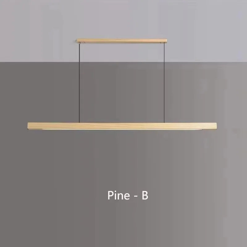 Asta Walnut Wood Linear Chandelier for Kitchen Island & Dining