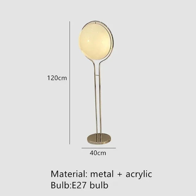 Sfera Chrome Acrylic Ball Floor Lamp for Living Room & Bedroom